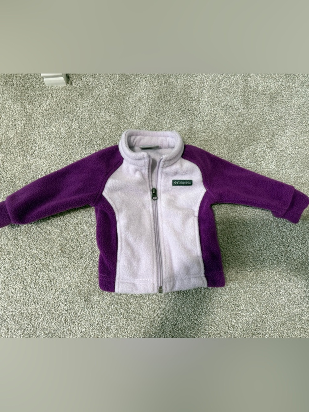 Columbia Girls Purple and Light Lavender Fleece Jacket